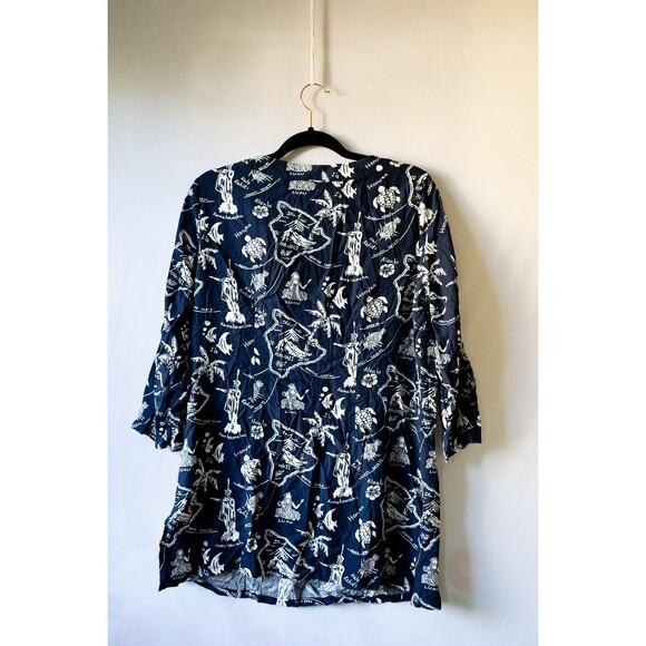 Tommy Bahama Relax L Ocean Bliss Tunic 12-14 NEW Hawaii tropical vacation resort - Picture 5 of 8